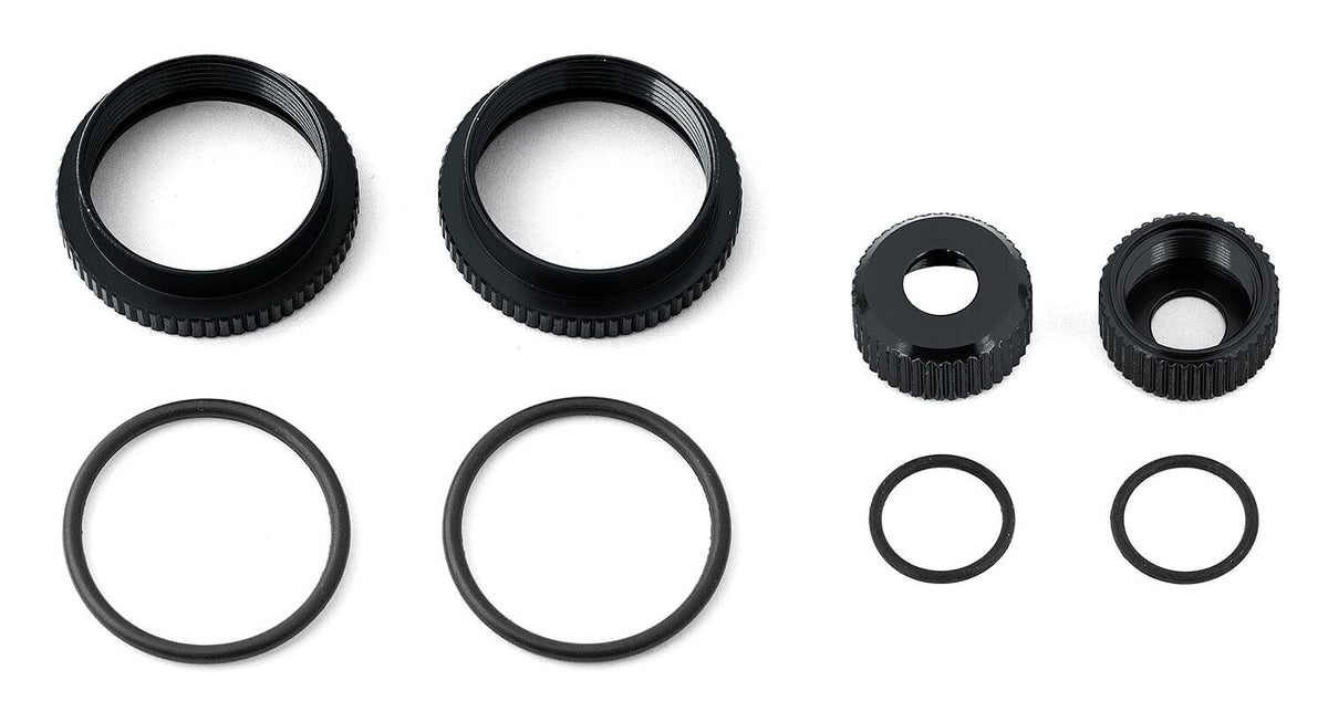 Team Associated 16mm Shock Collar and Seal Retainer Set, black [81492]