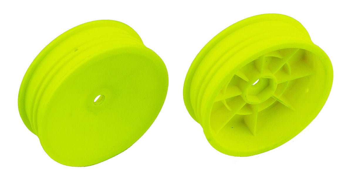 Team Associated 2WD Slim Front Wheels, 2.2in, 12mm Hex, yellow [91758]