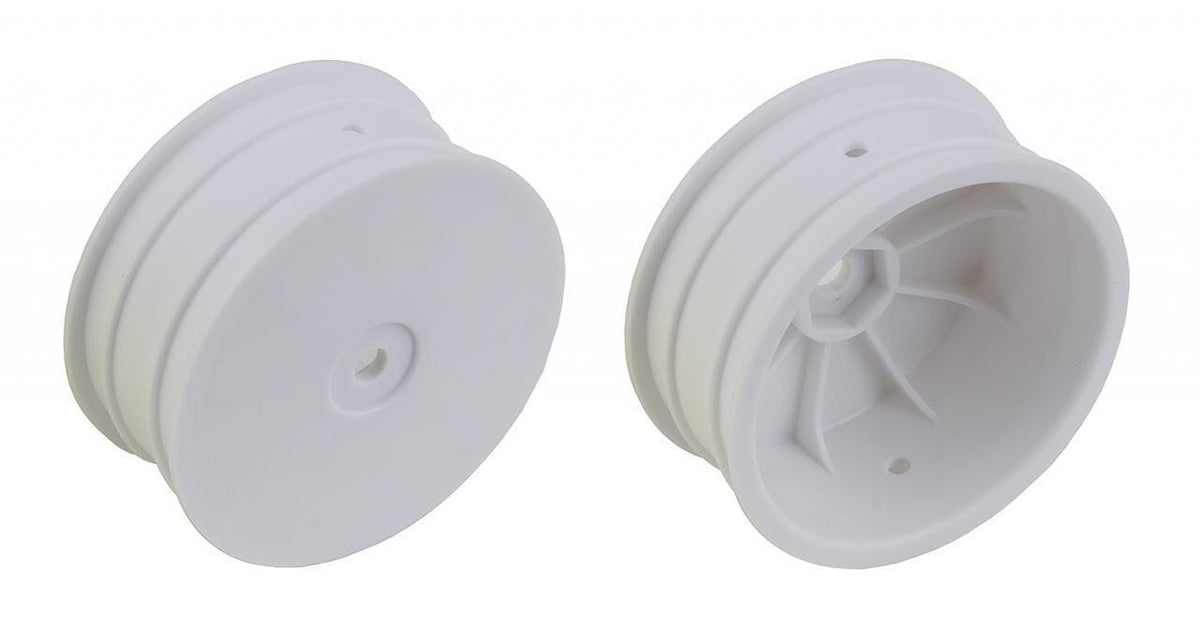Team Associated 4WD Front Wheels, 2.2", 12mm hex, +1.5mm, white [92362]