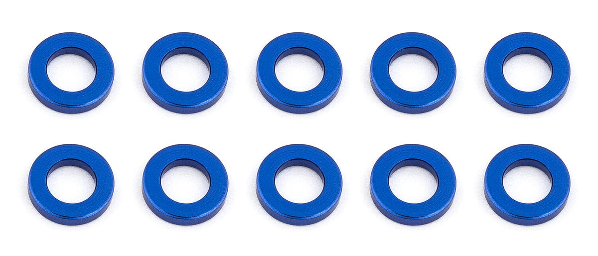 Team Associated Ballstud Washers, 5.5x3.0x1.0mm, blue aluminum [31382]
