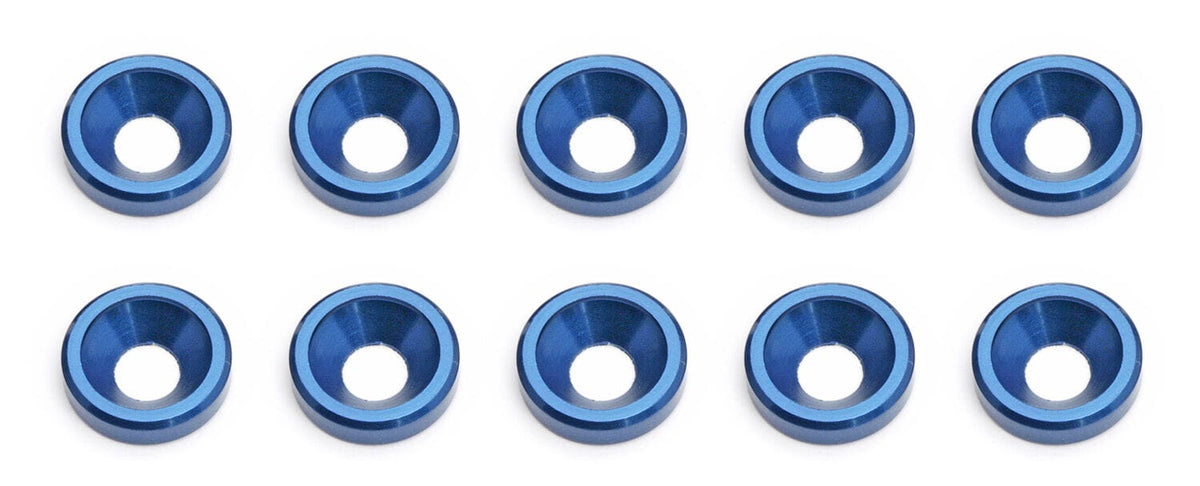 Team Associated Blue Countersunk Washers [89229]