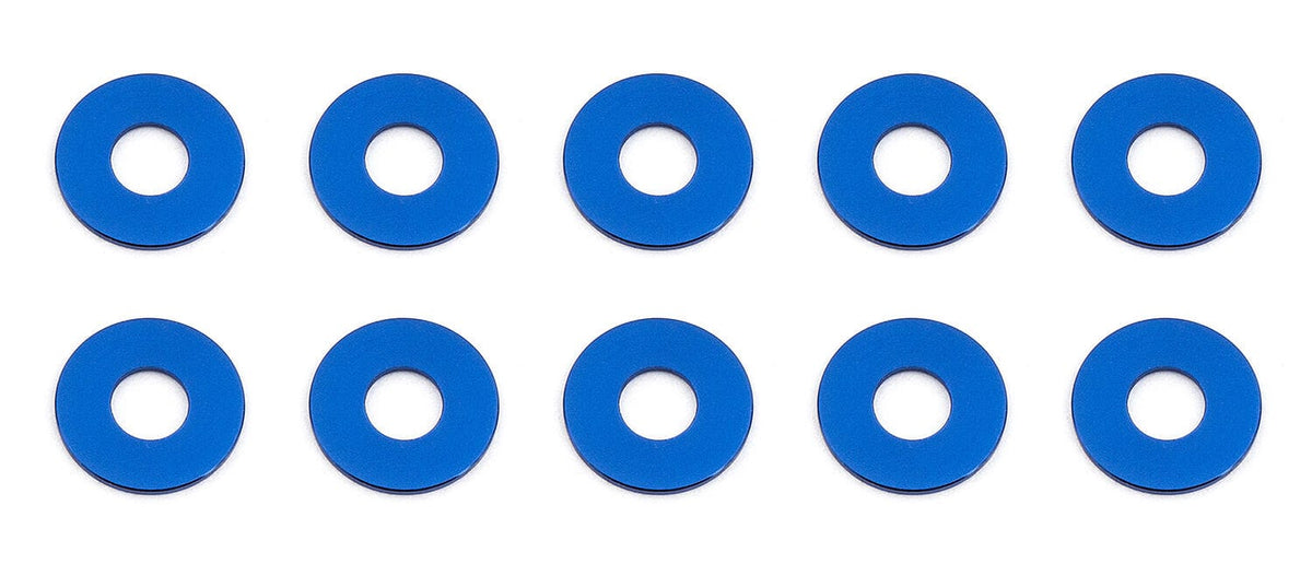 Team Associated Bulkhead Washers, 7.8x0.5mm, blue aluminum [31384]