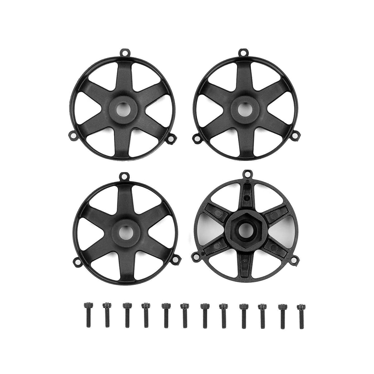 Team Associated DC10 FT Adjustable Wheel Face Plates, black [72246]