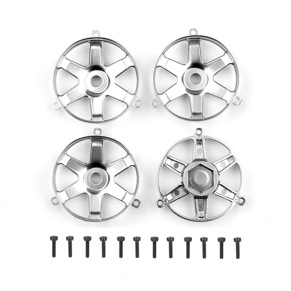 Team Associated DC10 FT Adjustable Wheel Face Plates, silver [72247]