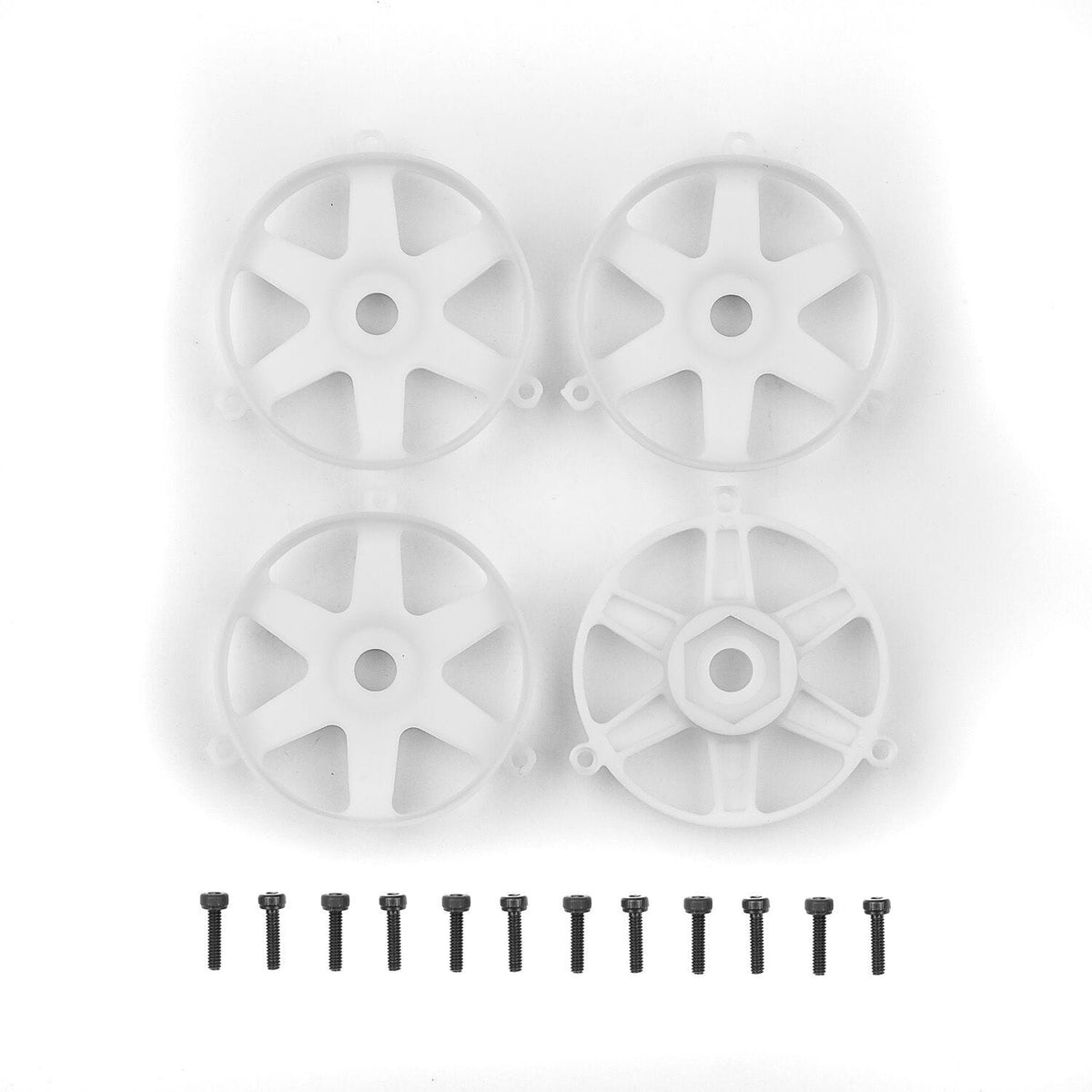 Team Associated DC10 FT Adjustable Wheel Face Plates, white [72248]