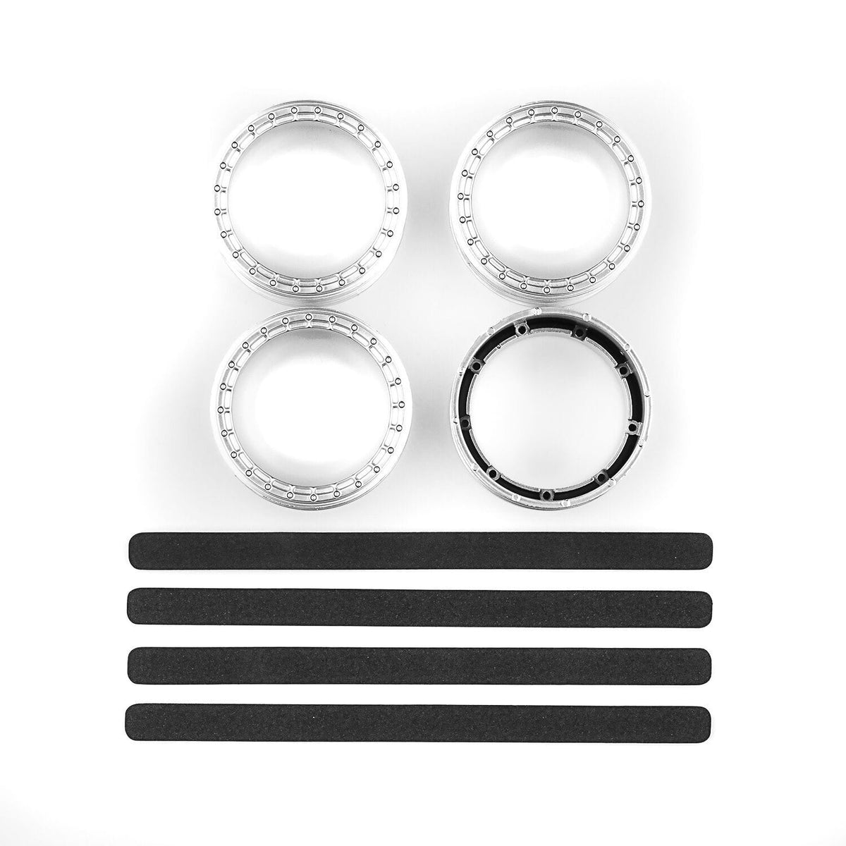 Team Associated DC10 FT Adjustable Wheel Rims, silver [72243]