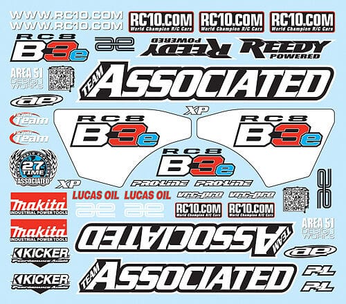 Team Associated Decal Sheet RC8B3e [81305]