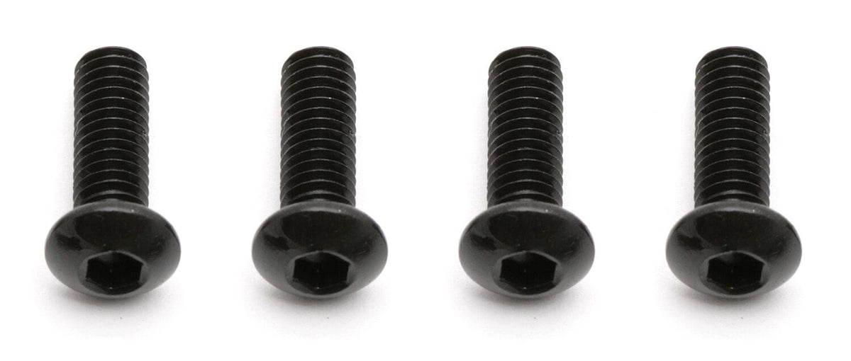 Team Associated Droop Screws, M4 0.7x12mm BHCS, black [89317]