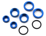 Team Associated Factory Team 10mm Shock Caps and Collars, blue aluminum [21556]