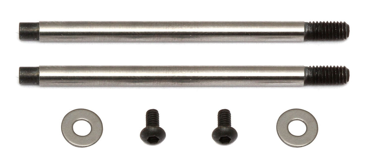 Team Associated Factory Team 3x27.5mm Shock Shafts (V2), chrome [91620]
