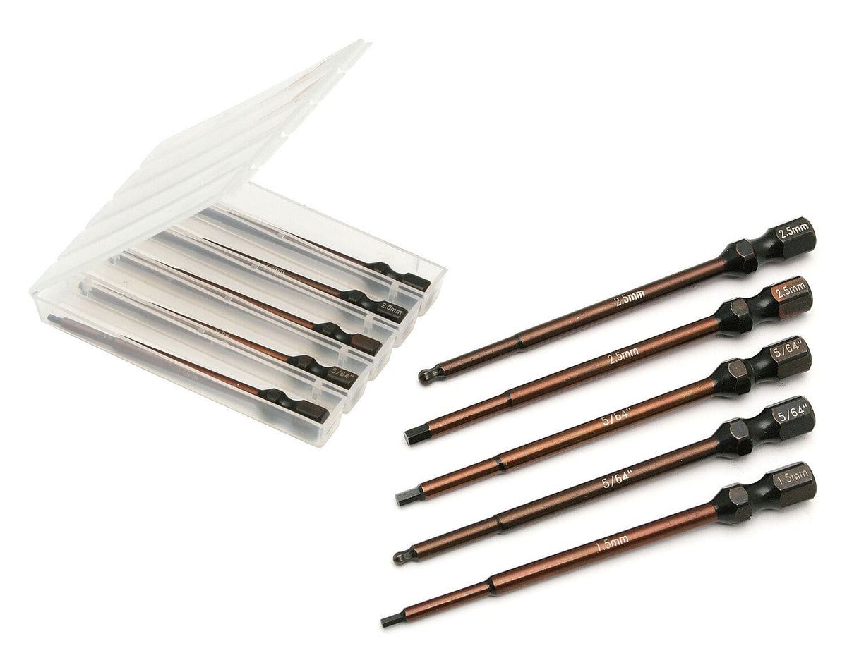 Team Associated Factory Team 5-pc Metric Hex Bit Set, 1/4in Drive [1674]