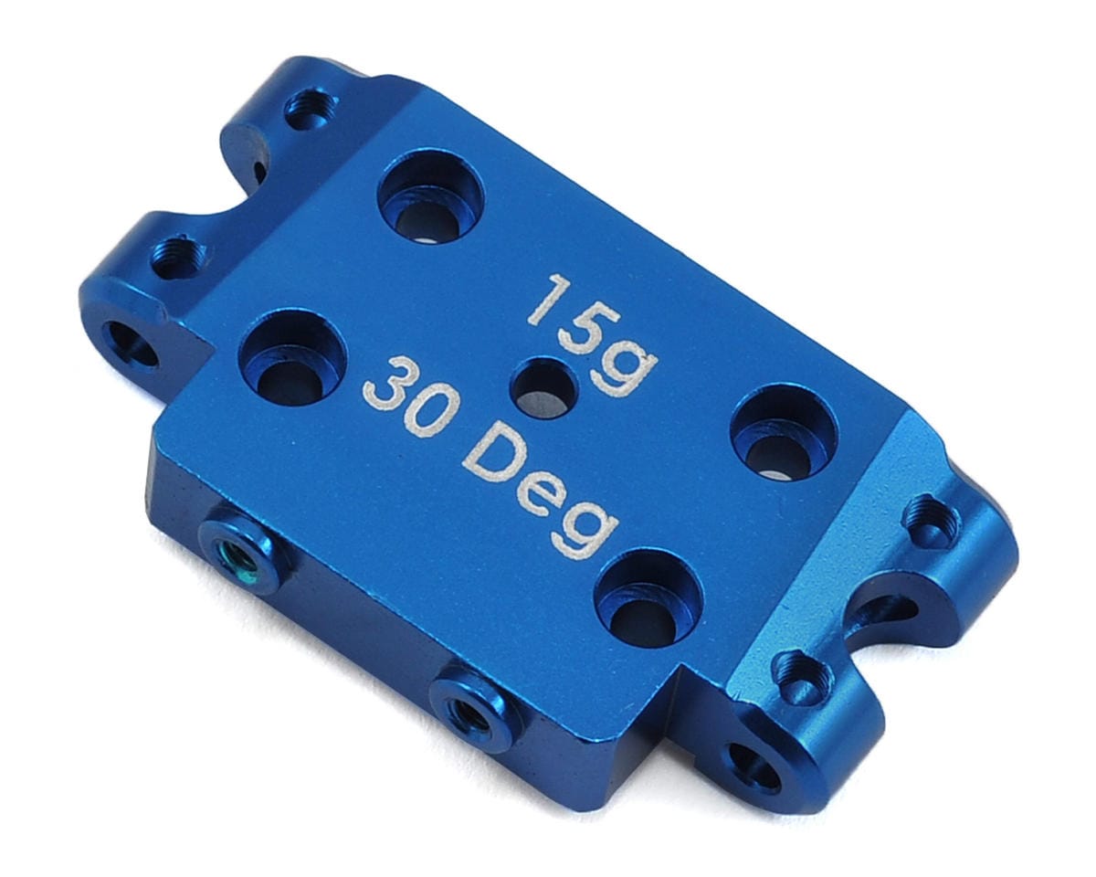 Team Associated Factory Team Aluminum Bulkhead 30 deg Blue 91368