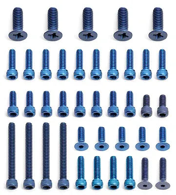 Team Associated 7300 Factory Team Blue Aluminum Screw Set RC10T