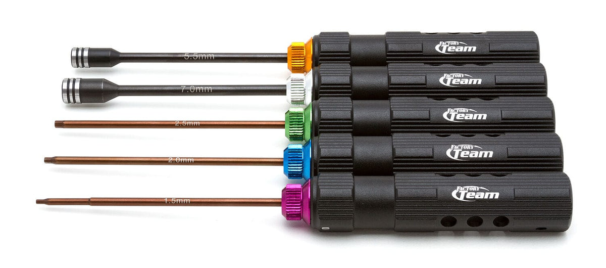 Team Associated Factory Team Hex/Nut Driver Tool Set, 5pc. [1519]