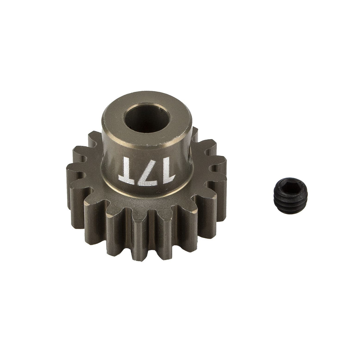 Team Associated Factory Team Pinion Gear, 17T, MOD 1, 5mm shaft, aluminum [89599]