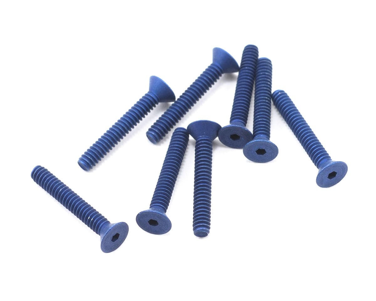 Team Associated Factory Team 4-40 x 3/4in FHCS Blue Aluminum [7869]