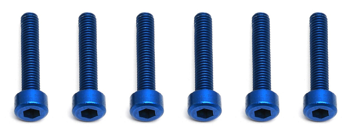 Team Associated Factory Team Screws, Blue Aluminum M3x16mm SHCS [8565]