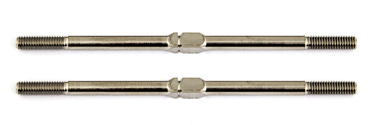 Team Associated Factory Team Titanium Turnbuckles, 67mm/2.65in, silver [1408]