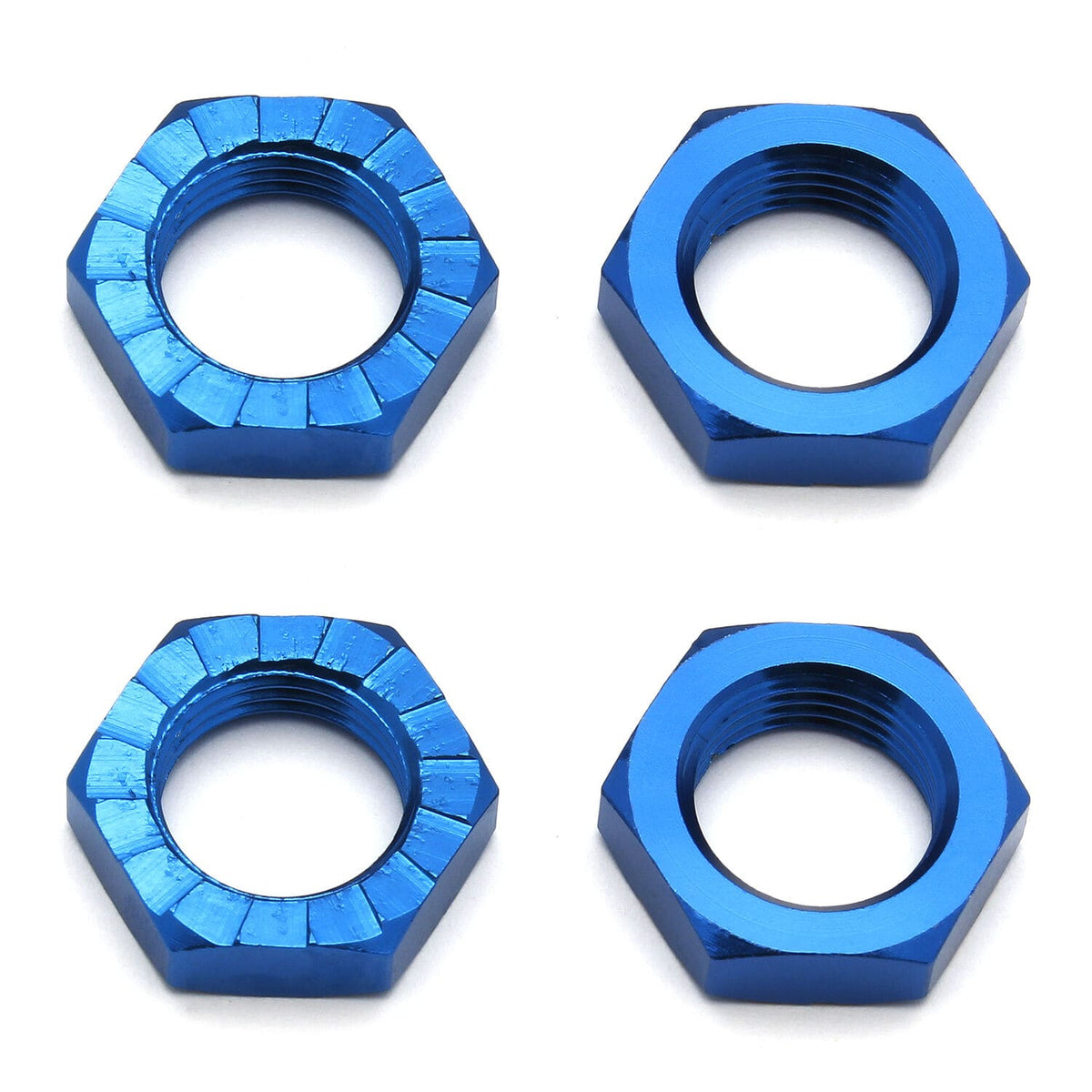 Team Associated Factory Team Wheel Nuts, 17mm, blue aluminum, 2pce. [81082]