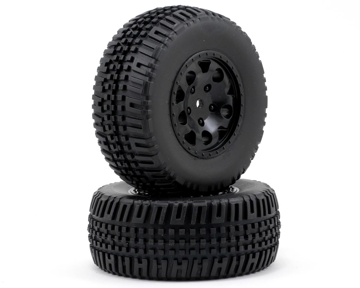 Team Associated KMC Hex Wheel and Tyre black mounted 91104