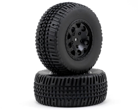 Team Associated KMC Hex Wheel and Tyre black mounted 91104