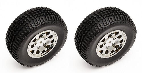 Team Associated KMC Hex Wheels/Tyre Chrome [91106]