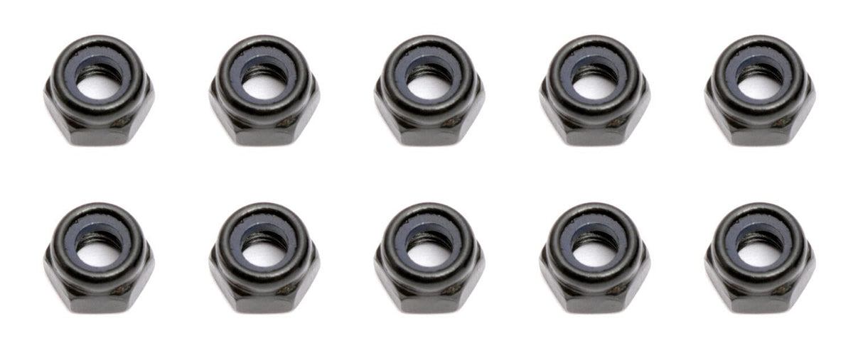 Team Associated Locknuts, M4, black [89216]