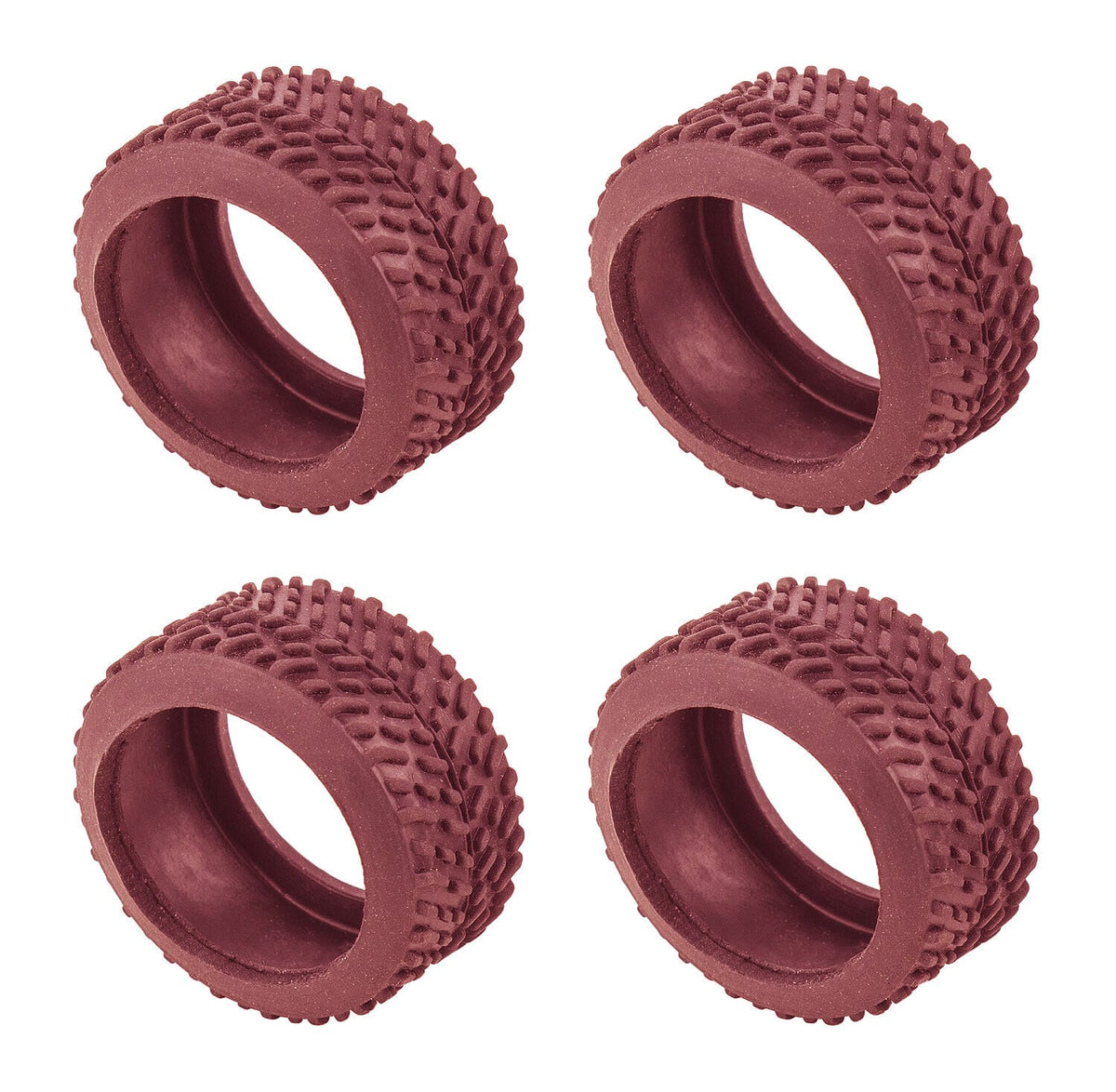 Team Associated Nanosport Pin Tires, red [21606]