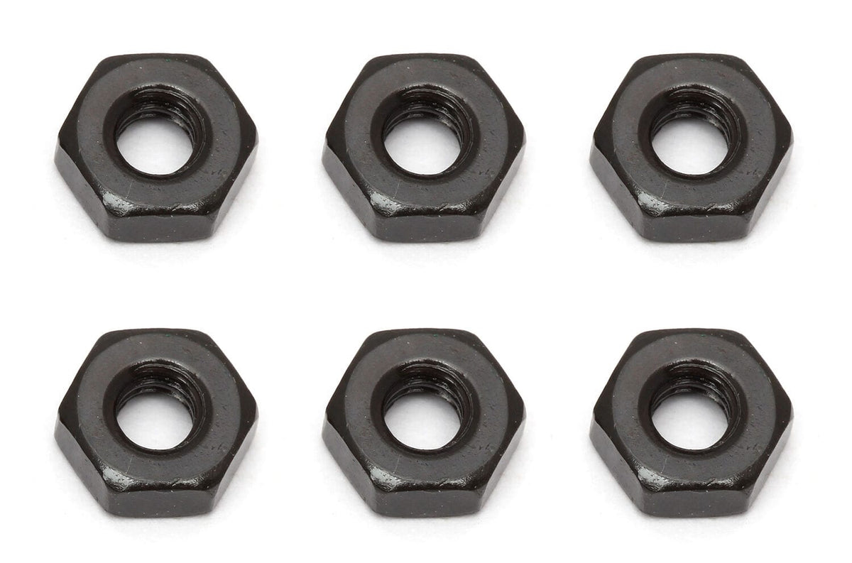 Team Associated Nuts, M3, black steel [91477]