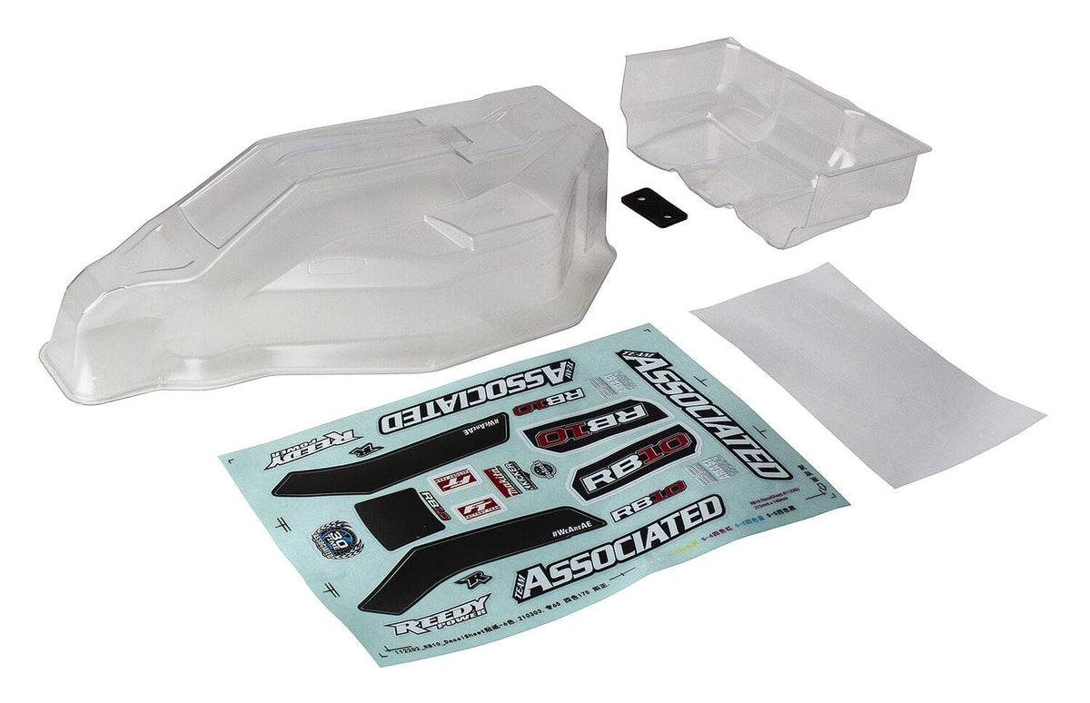 Team Associated RB10 RTR Body and Wing, clear [72015]
