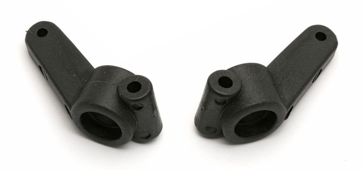 Team Associated RC10 Inline Steering Blocks & Rear Hub Carriers 0 Deg, Black [7365]
