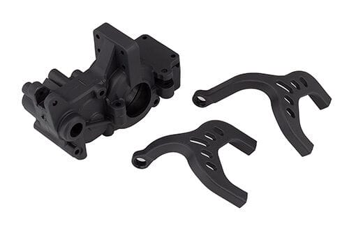 Team Associated RC10B6.1 FT Laydown Gearbox and Chassis Braces, carbon [91952]