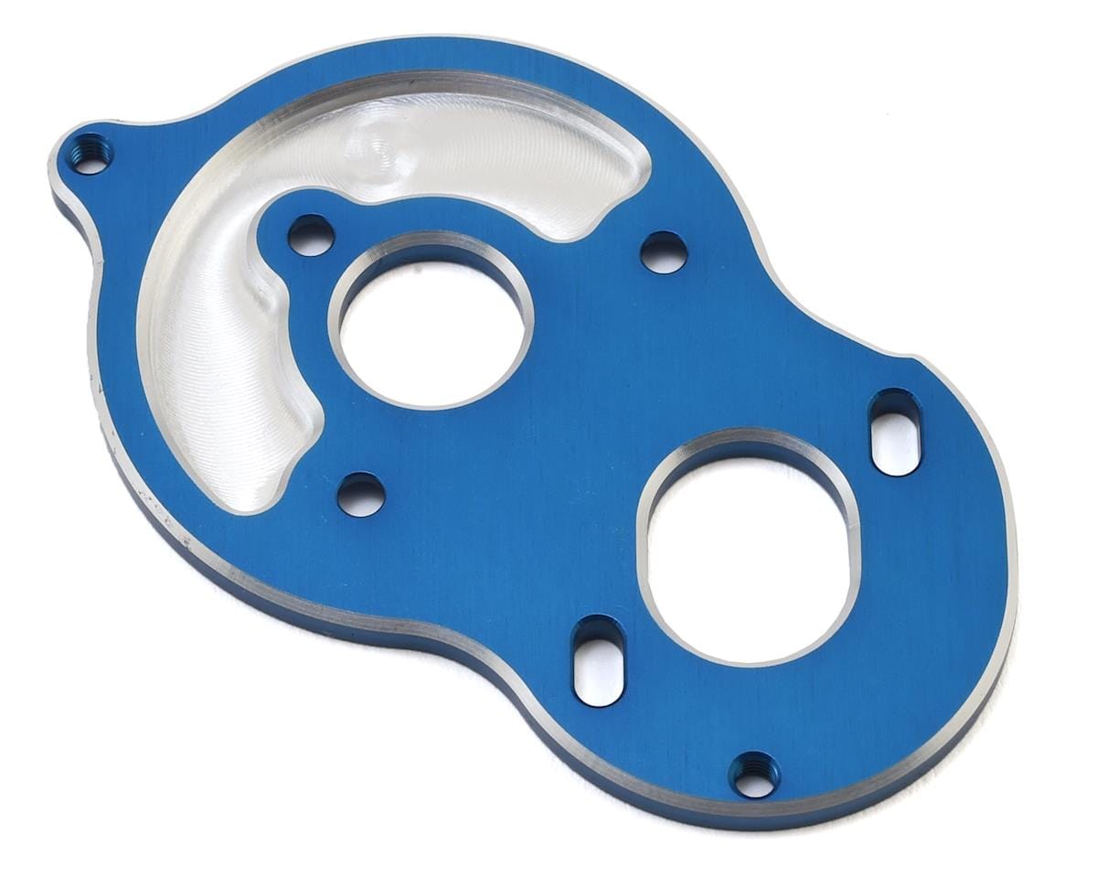 Team Associated RC10B6.1 Standup Motor Plate Blue Aluminum 91794