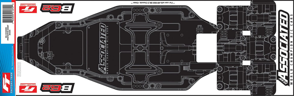 Team Associated RC10B6.3/B6.2 FT Chassis Protective Sheet, printed [91870]