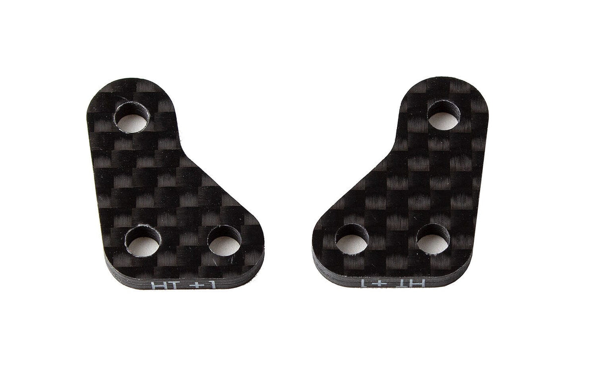 Team Associated RC10B6.3 FT Steering Block Arms, HT +1, carbon fiber [91902]