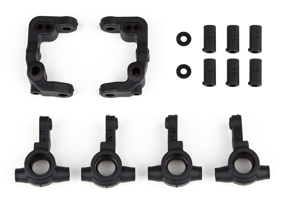 Team Associated RC10B6.4 -1mm Scrub Caster and Steering Blocks [91901]