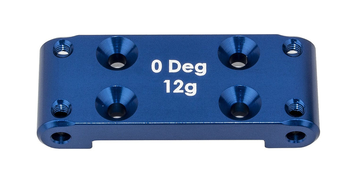 Team Associated RC10B6.4 FT Front Bulkhead, 0 deg., blue aluminum [91987]