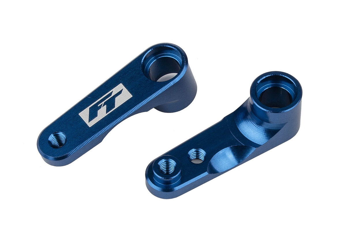 Team Associated RC10B6.4 FT Steering Bellcranks, blue aluminum [91983]