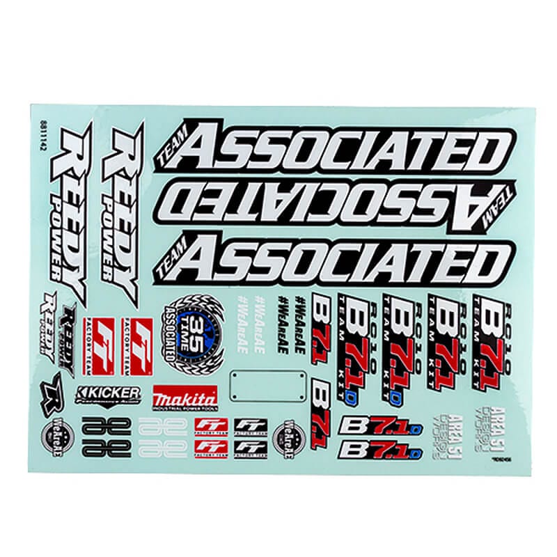 Team Associated RC10B7.1 Decal Sheet 92584