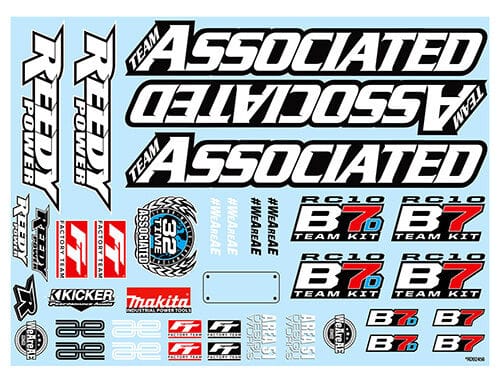 Team Associated RC10B7 Decal Sheet [92465]