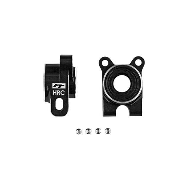 Team Associated RC10B7 FT Aluminum Hrc Rear Hubs, -4 Offset, Black [92565]