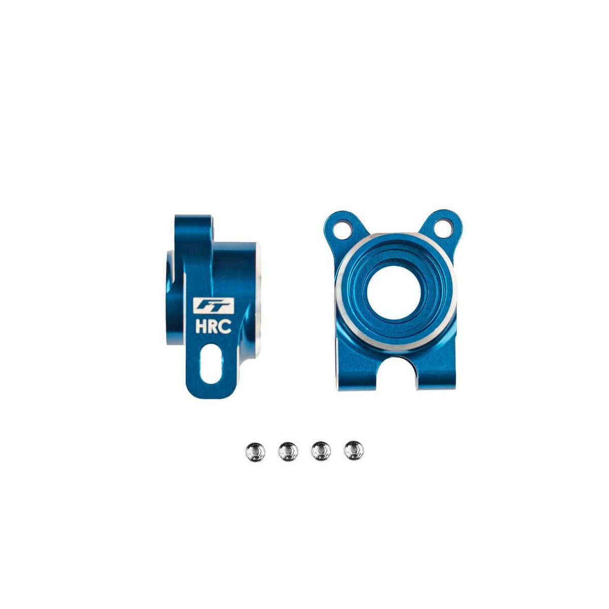 Team Associated RC10B7 FT Aluminum Hrc Rear Hubs, -4 Offset, Blue [92564]