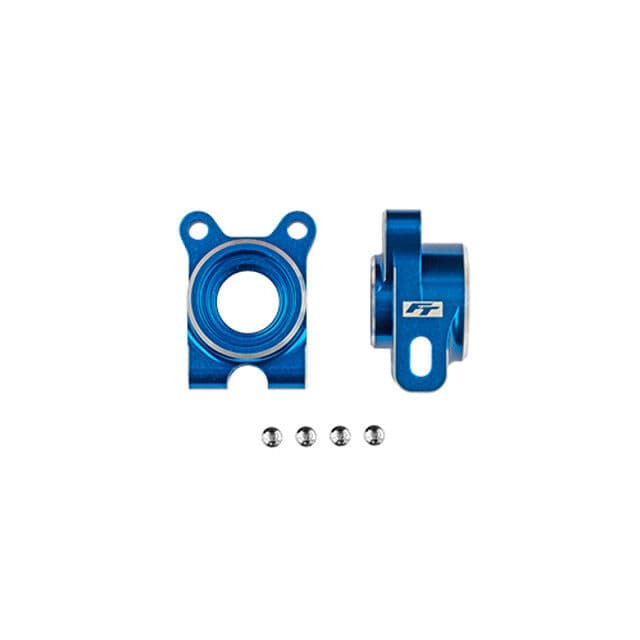 Team Associated RC10B7 FT Aluminum Rear Hubs, -4 Offset, Blue [92562]