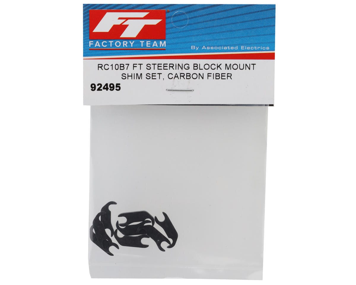 Team Associated RC10B7 Factory Team Carbon Steering Block Mount Shim Set 92495