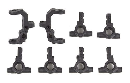 Team Associated RC10B7 FT Caster and Steering Blocks, carbon [92415]