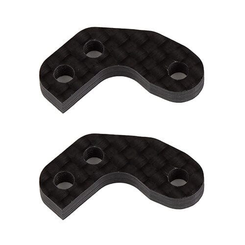 Team Associated RC10B7 FT Caster Block Link Mount Set, +1mm, carbon fiber [92466]