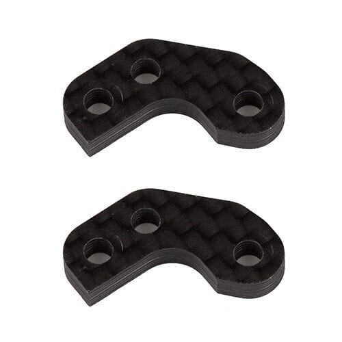Team Associated RC10B7 FT Caster Block Link Mount Set, -1mm, carbon fiber [92468]