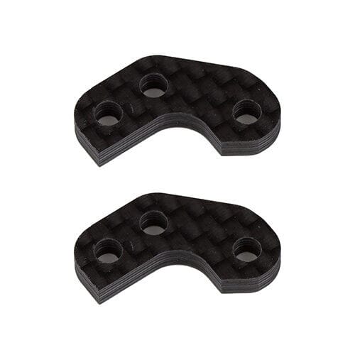 Team Associated RC10B7 FT Caster Block Link Mount Set, -2mm, carbon fiber [92469]