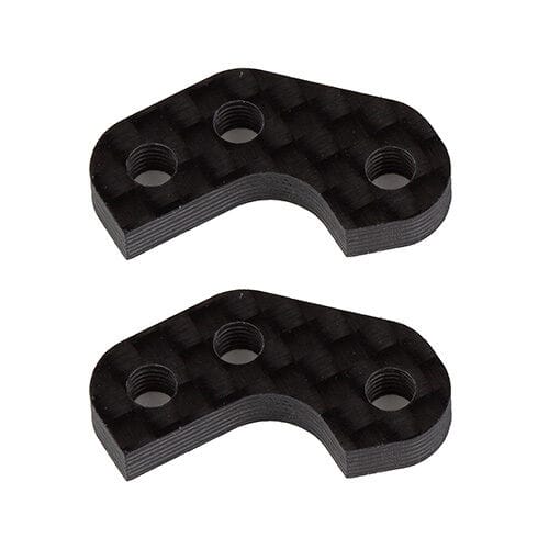 Team Associated RC10B7 FT Caster Block Link Mount Set, -3mm, carbon fiber [92470]
