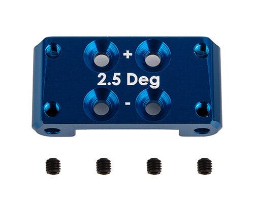 Team Associated RC10B7 FT Front Bulkhead, +/-2.5 deg., blue aluminum [92437]